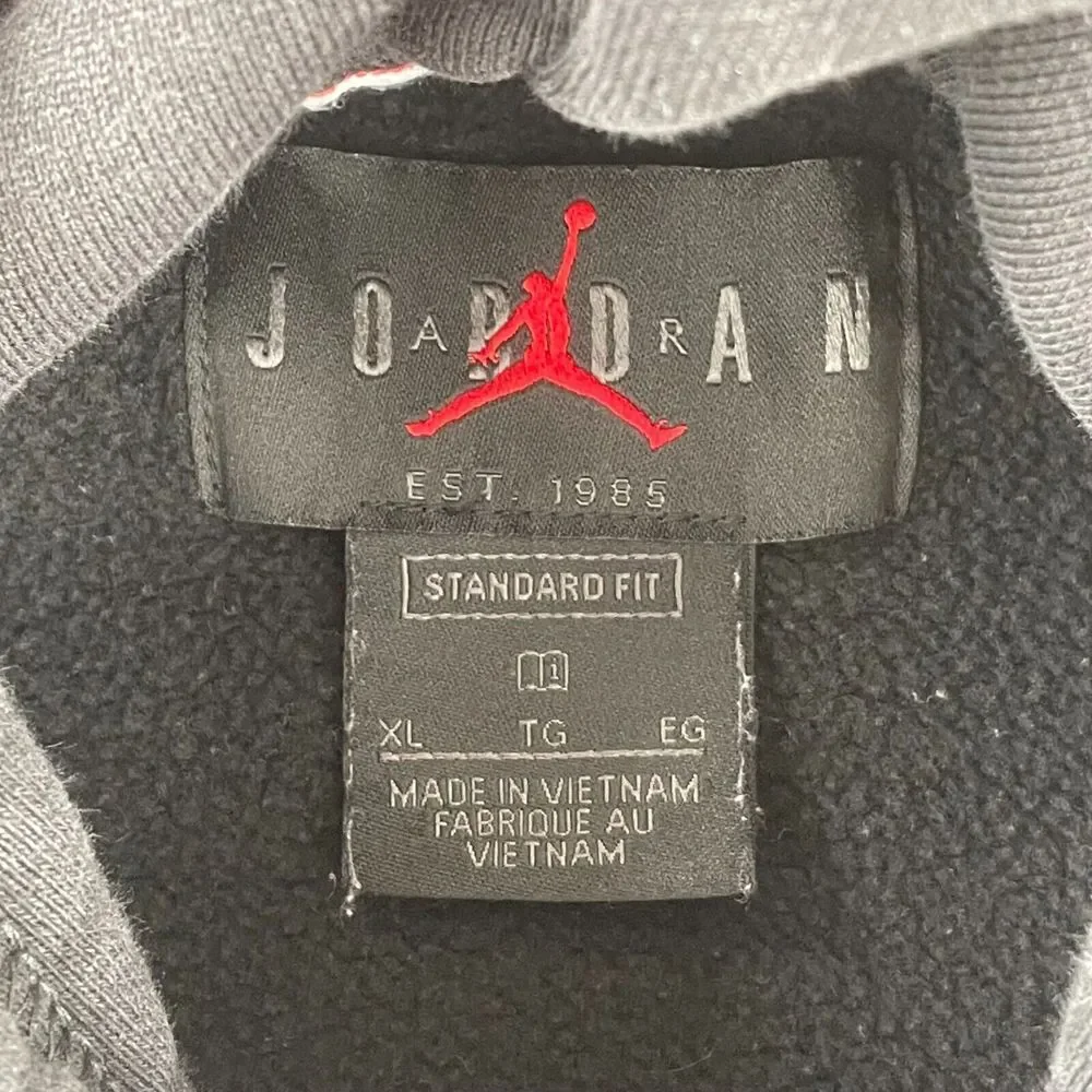 Air Jordan Hoodie Men XL Black Pullover AJ5 Retro 5 Big Graphic‎ Sweatshirt Nike